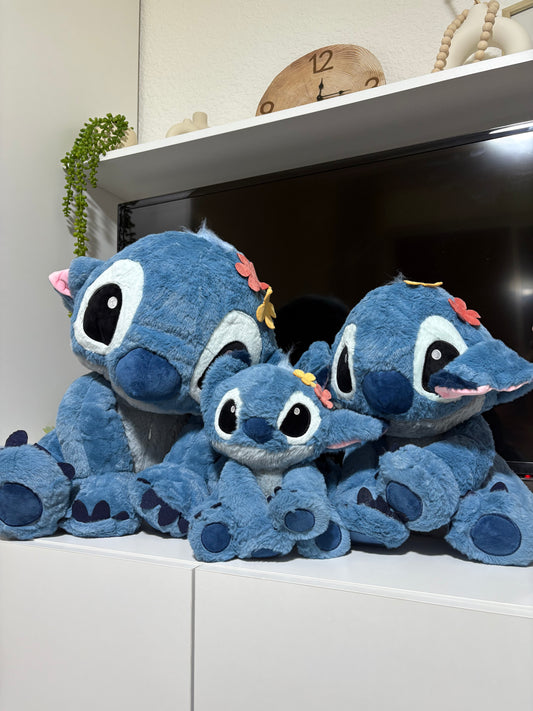 Stitch with flowers on his head plush toy
