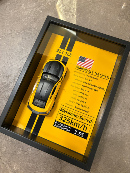 Chevrolet Camaro ZL1 1LE – 3D Diecast Wall Art Display - 32cm x 23cm