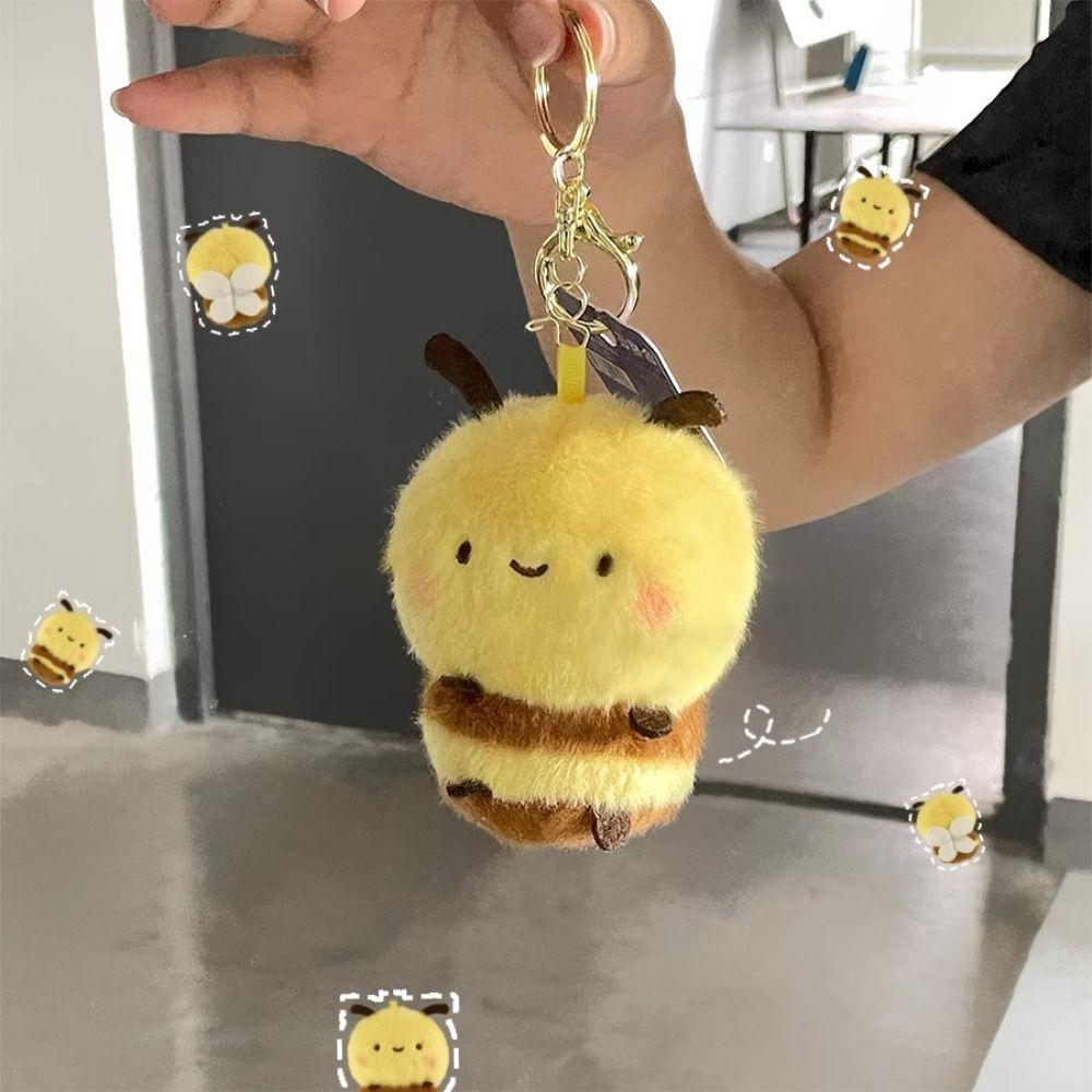 Bee plush keychain