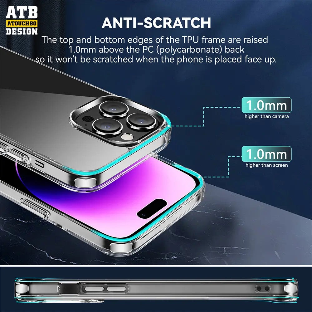 Clear protective phone case