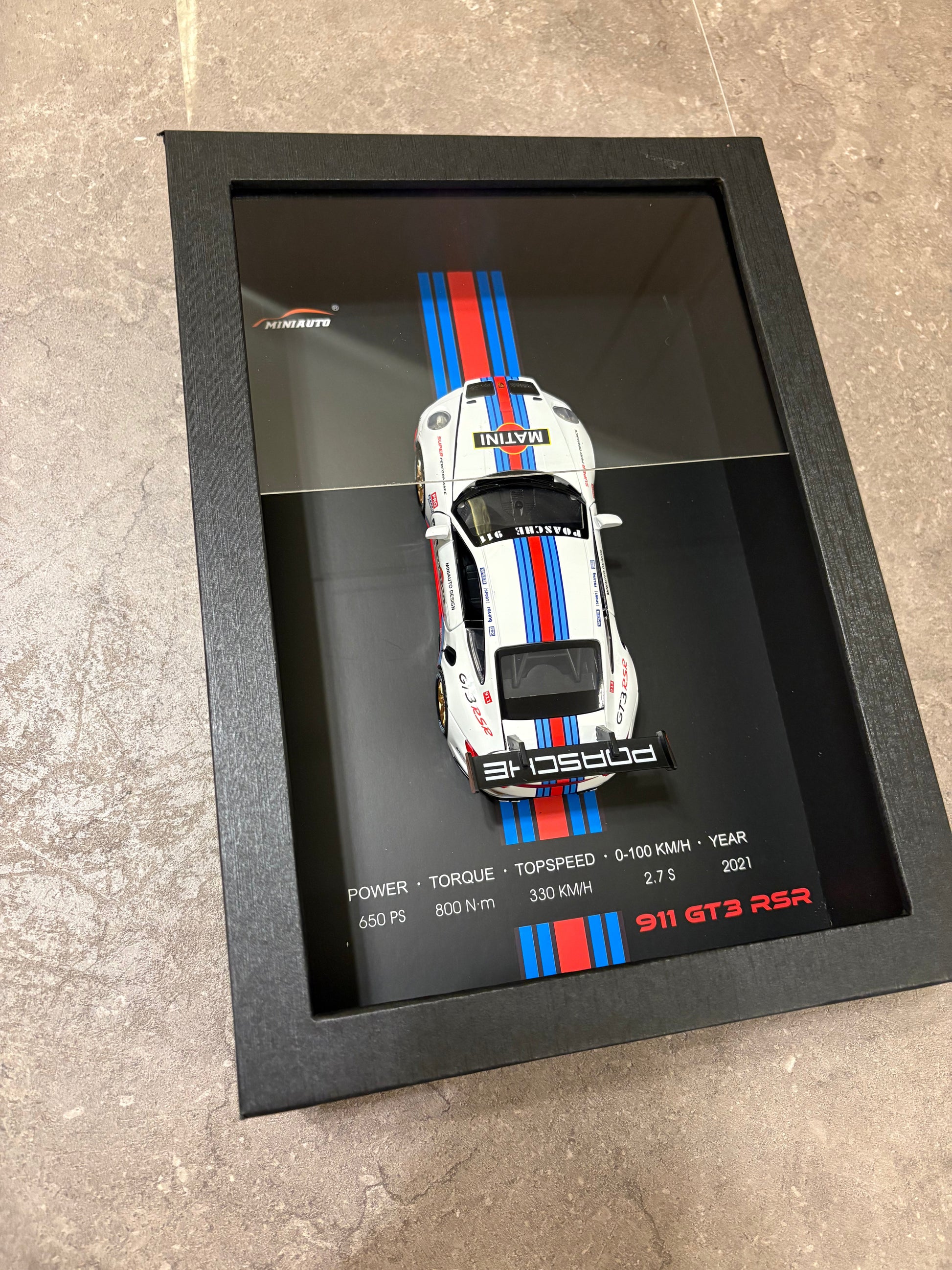 3D Car Frame Wall Art - Porsche 911 GT3 RSR with Specs – 32cm x 23cm - Photo 9 | Pinky Promise