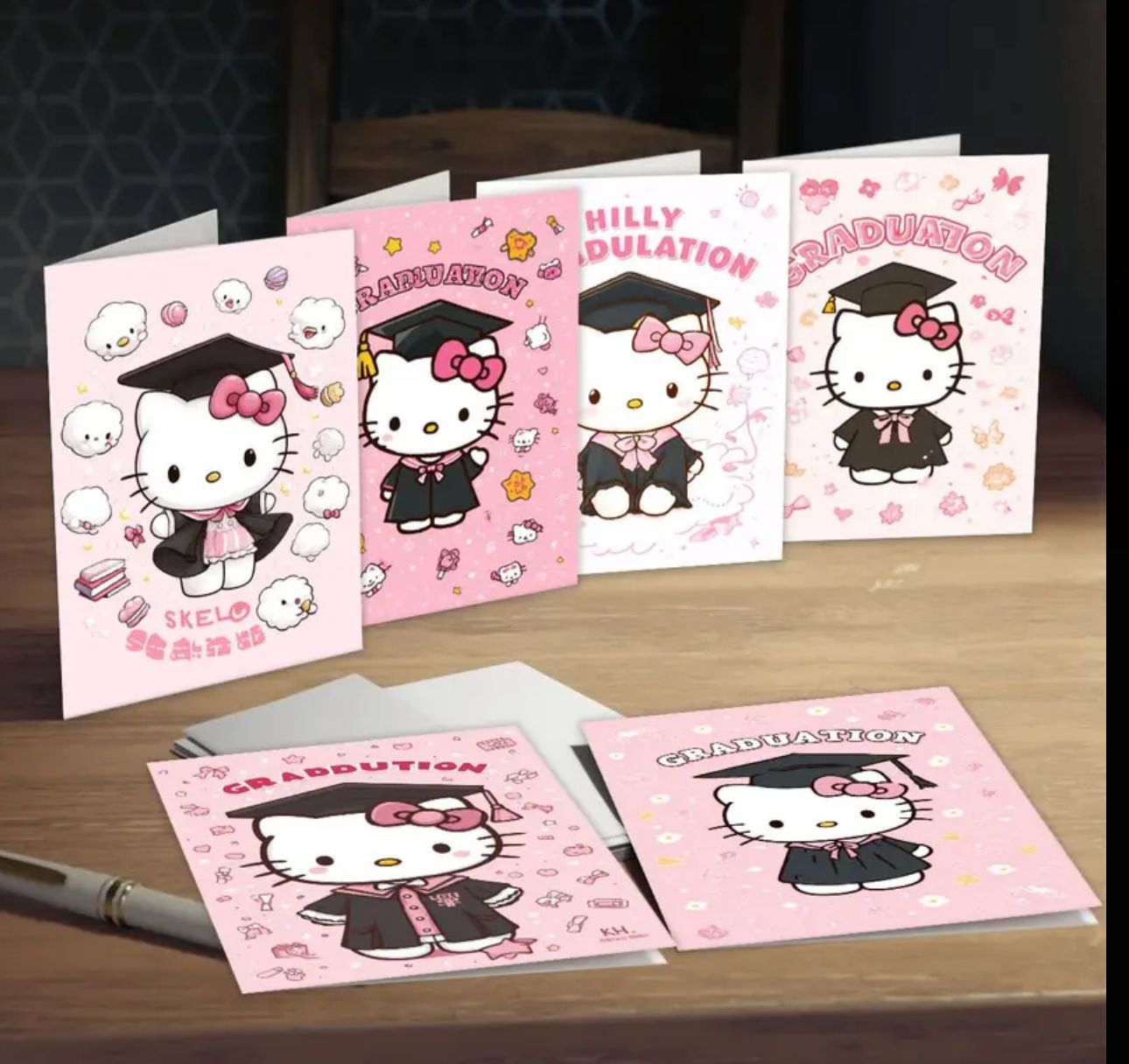 Random Hello kitty graduation card