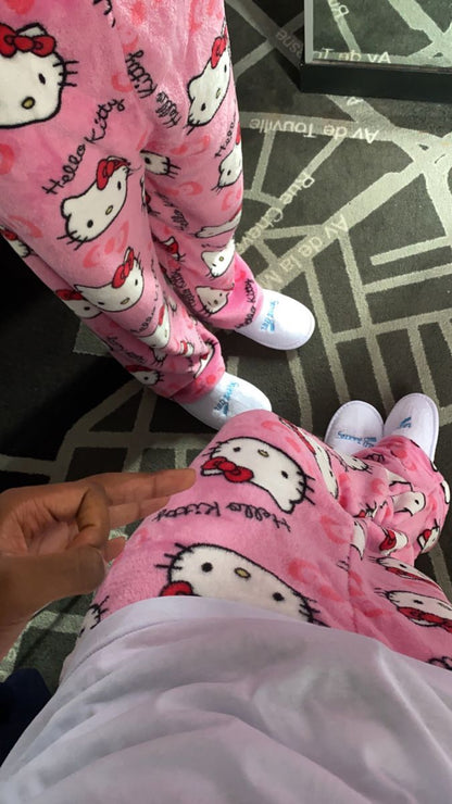 Pink hello kitty pajama pants (winter material)