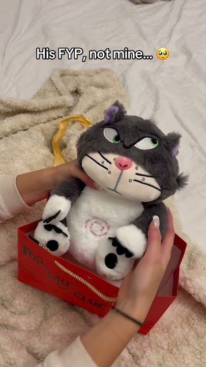 Lucifer angry cat breathing plush toy