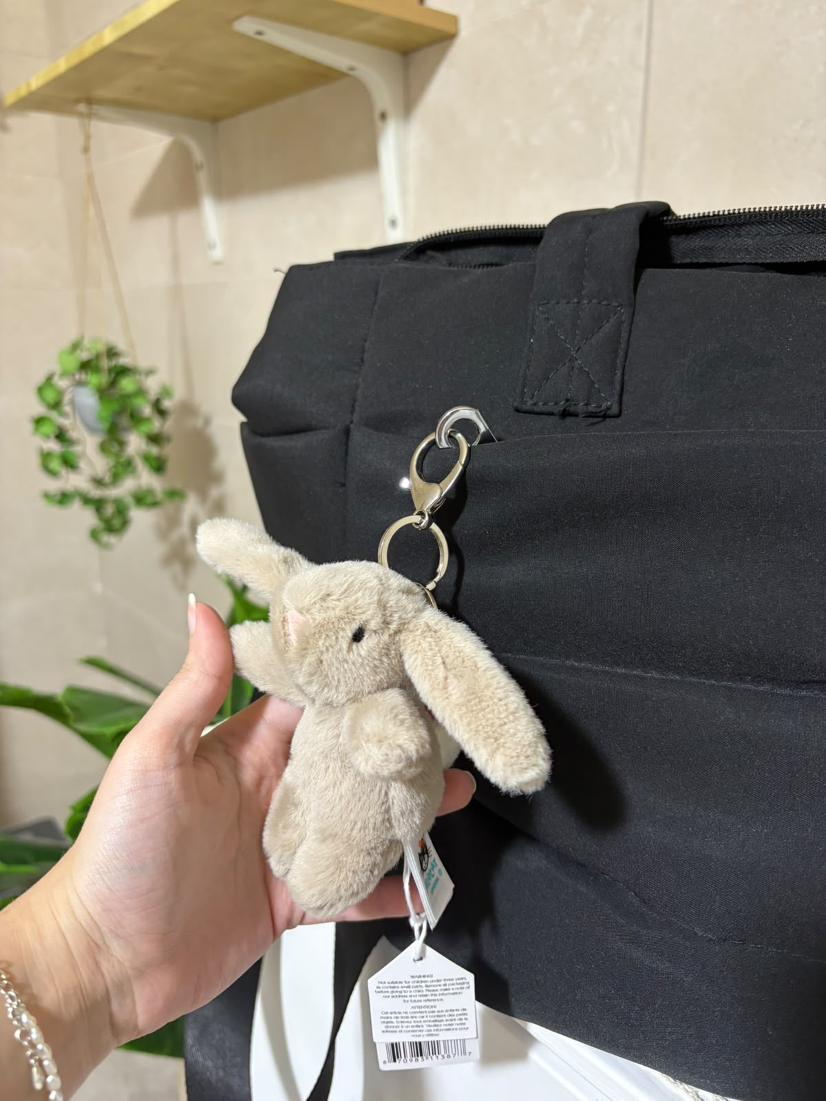 Mini Bunny plush keychain - 10 cm