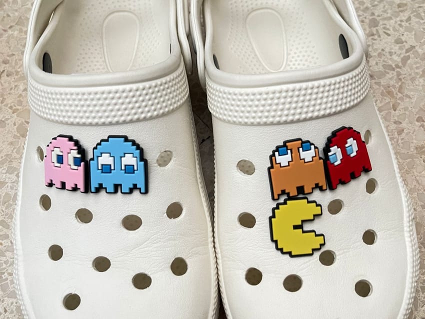 pac-man crocs charms