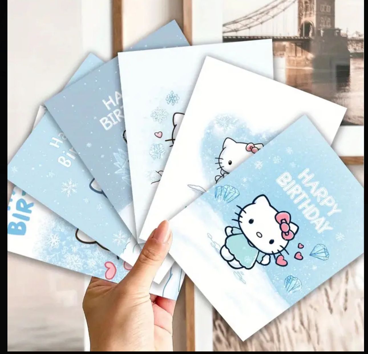 Random Hello kitty birthday card - blue