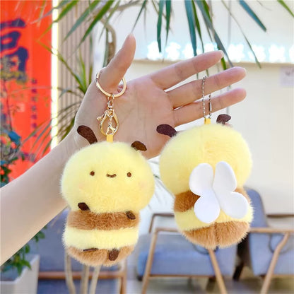 Bee plush keychain