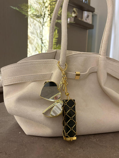 Lipstick holder keychain