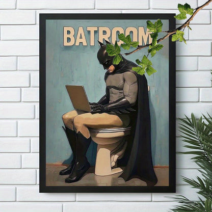 Batroom Frame - batman frame - 45cm x 30cm