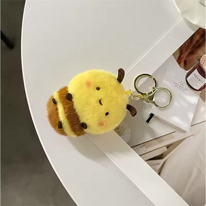 Bee plush keychain