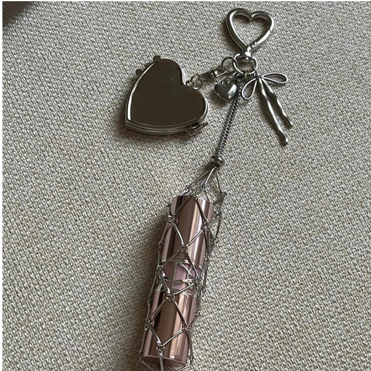 Lipstick holder keychain