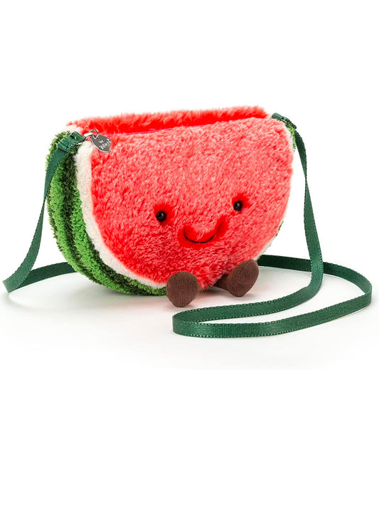 Plush Watermelon Crossbody Bag