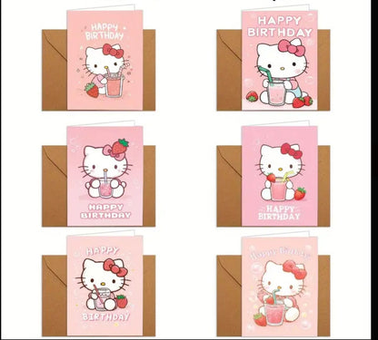 Random Hello kitty birthday card - pink