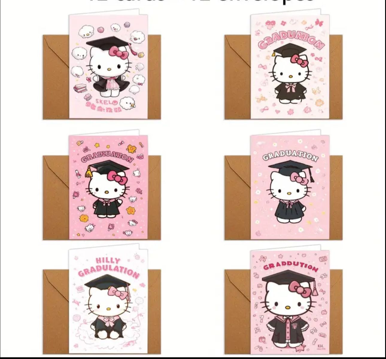 Random Hello kitty graduation card