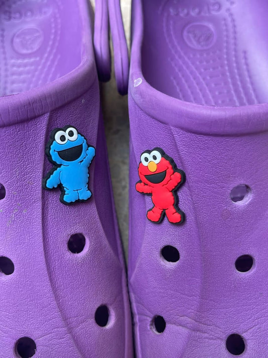 cookie monster and elmo crocs charm