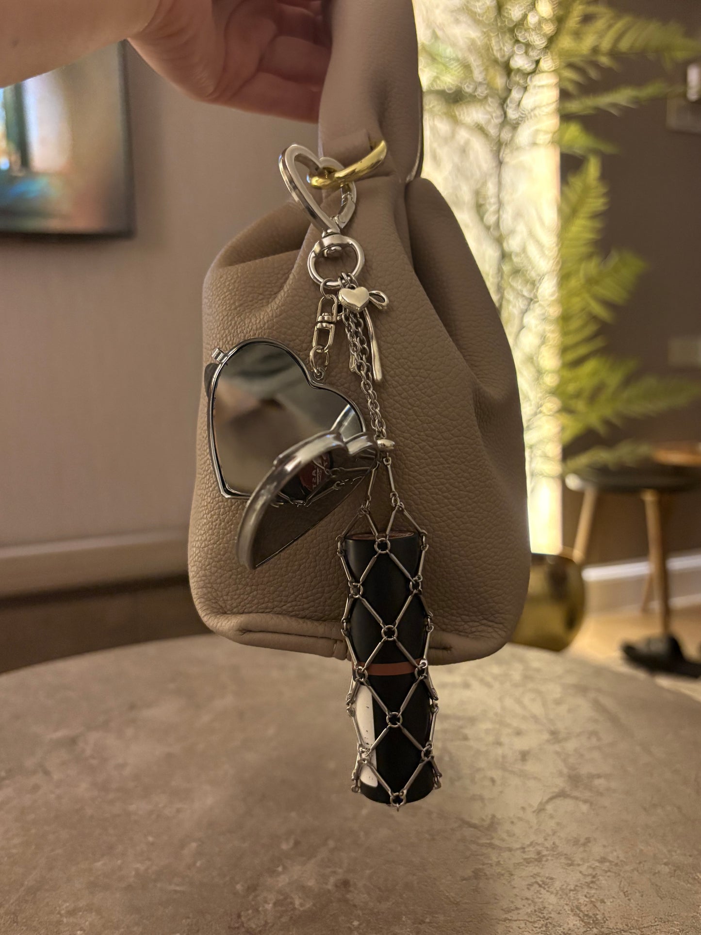 Lipstick holder keychain