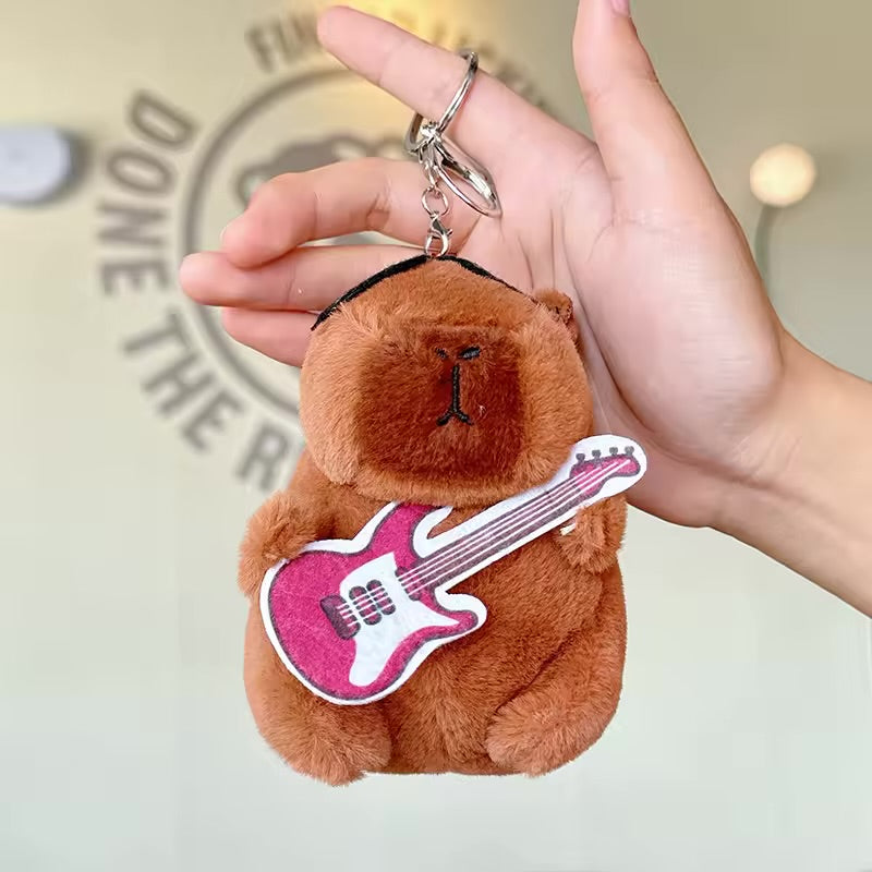 Capybara plush keychain