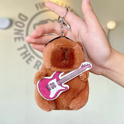 Capybara plush keychain