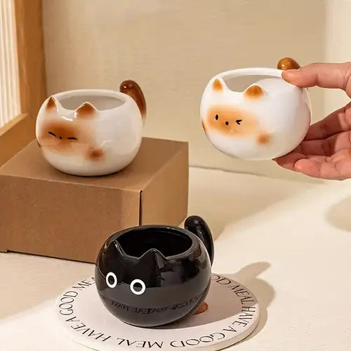 Kawaii Chubby Cat Ceramic Mugs