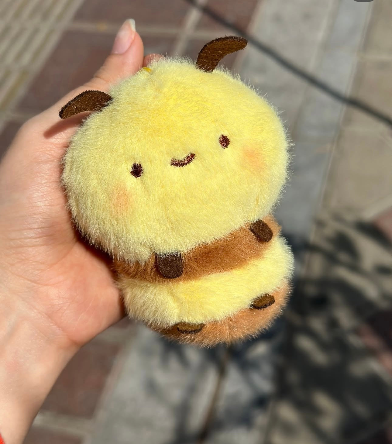 Bee plush keychain