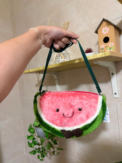 Plush Watermelon Crossbody Bag
