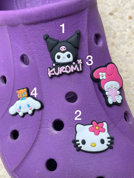 hello kitty - kuromi crocs charm