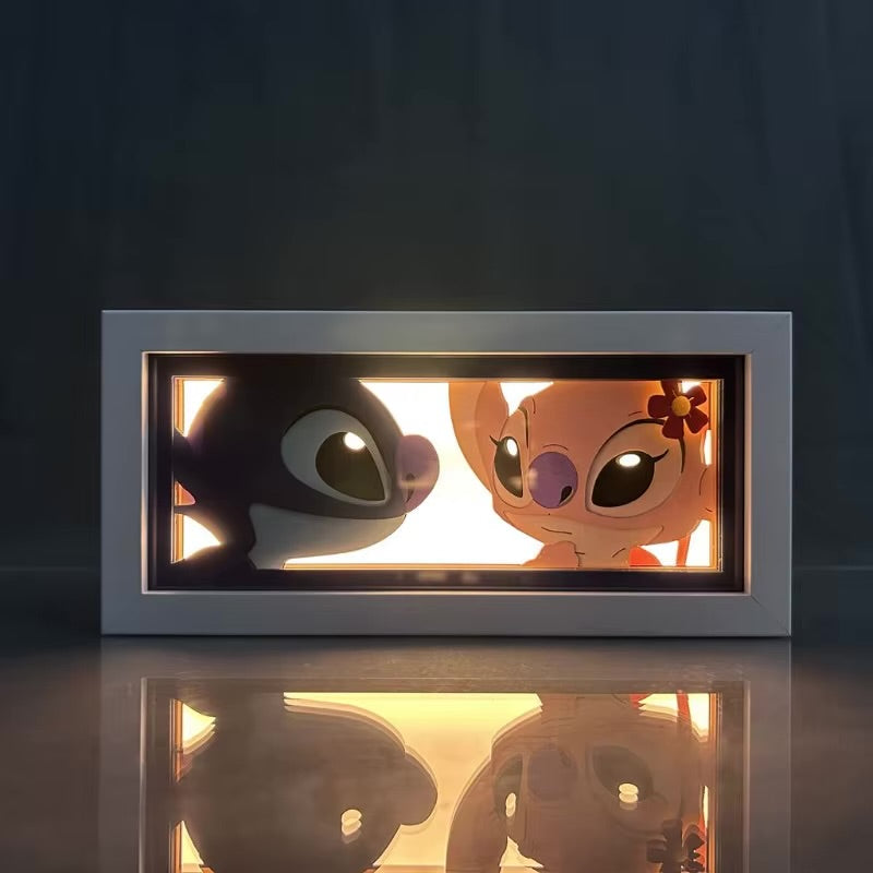 Stitch & Angel LED Light Frame