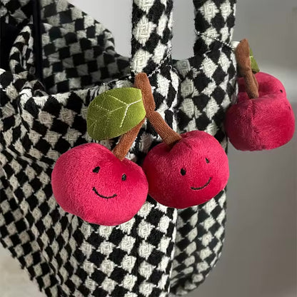 Cherries plush keychains