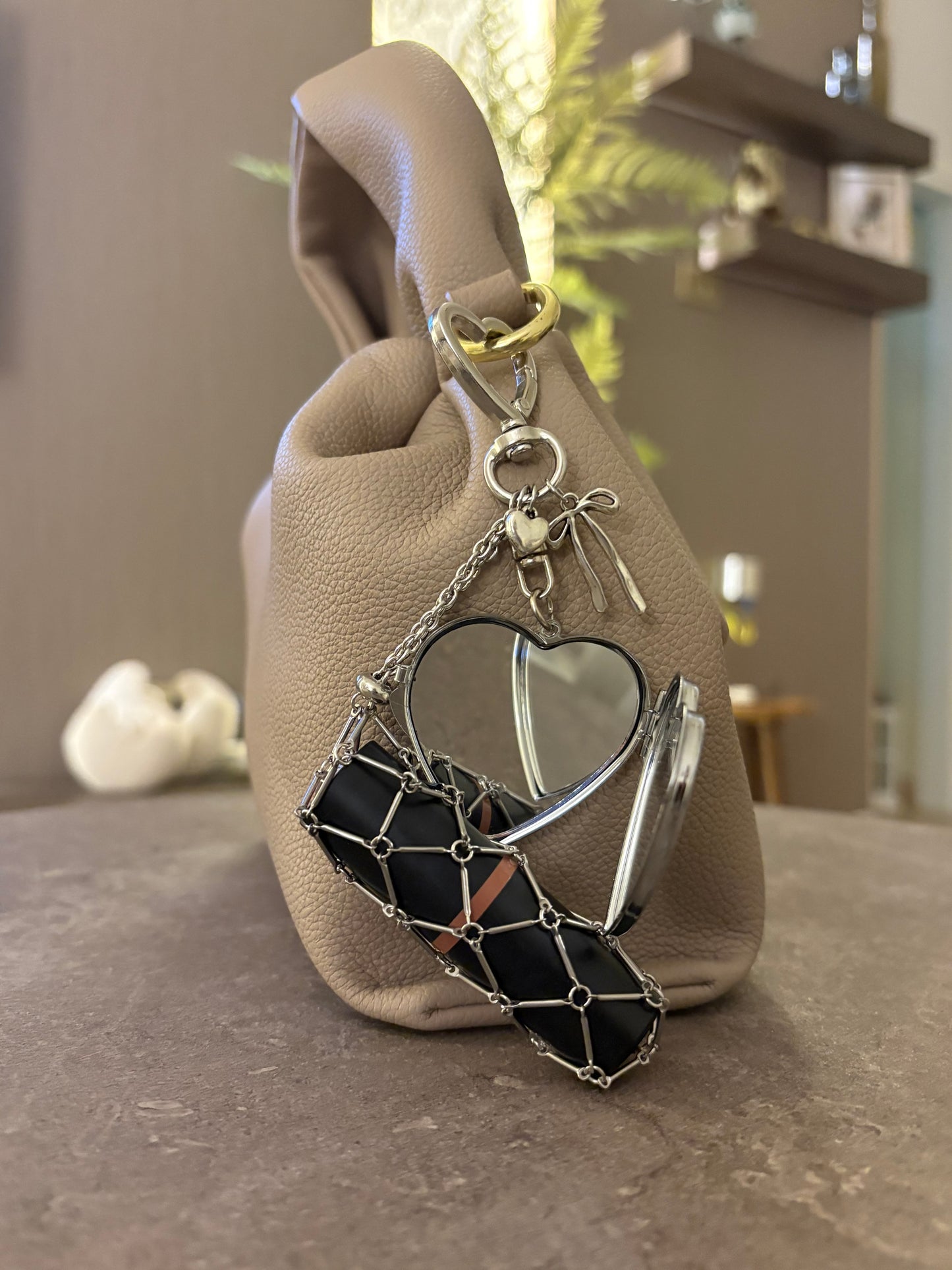 Lipstick holder keychain