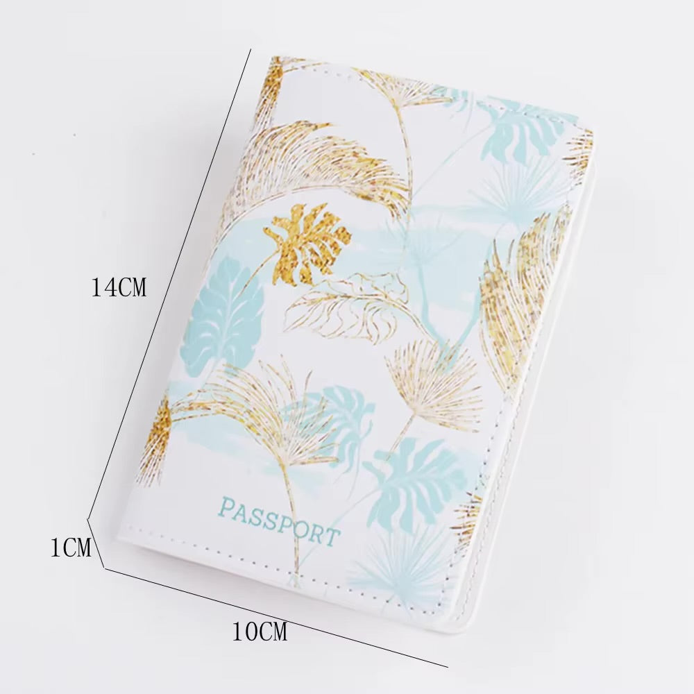 Blue and gold passport cover