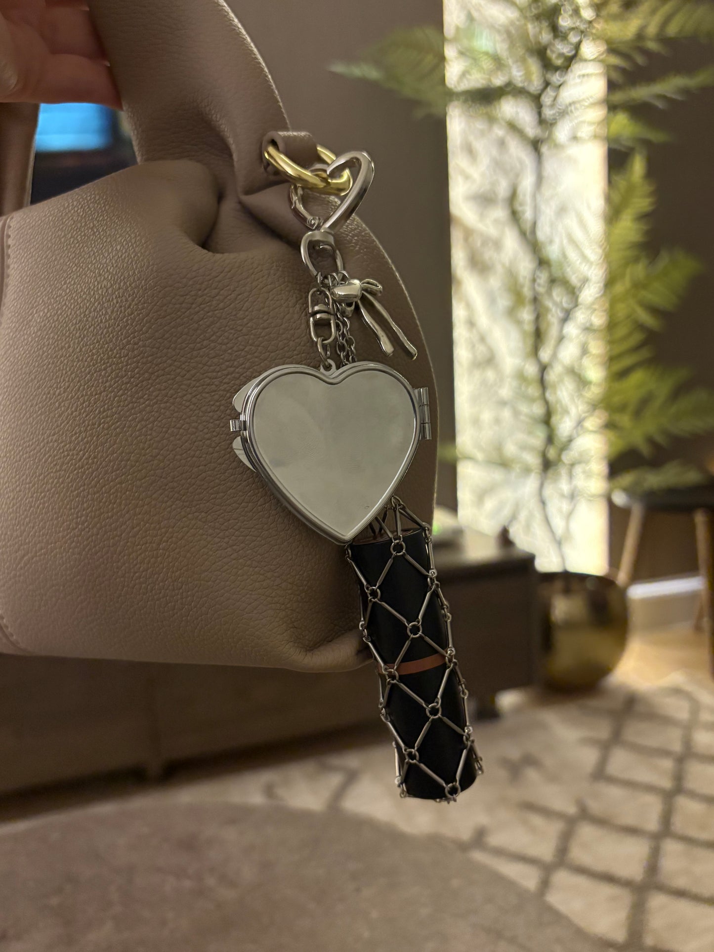 Lipstick holder keychain