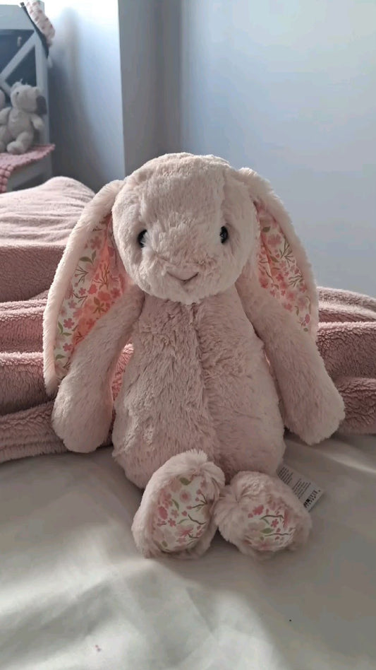 Floral Bunny plush - Pink - 30 cm