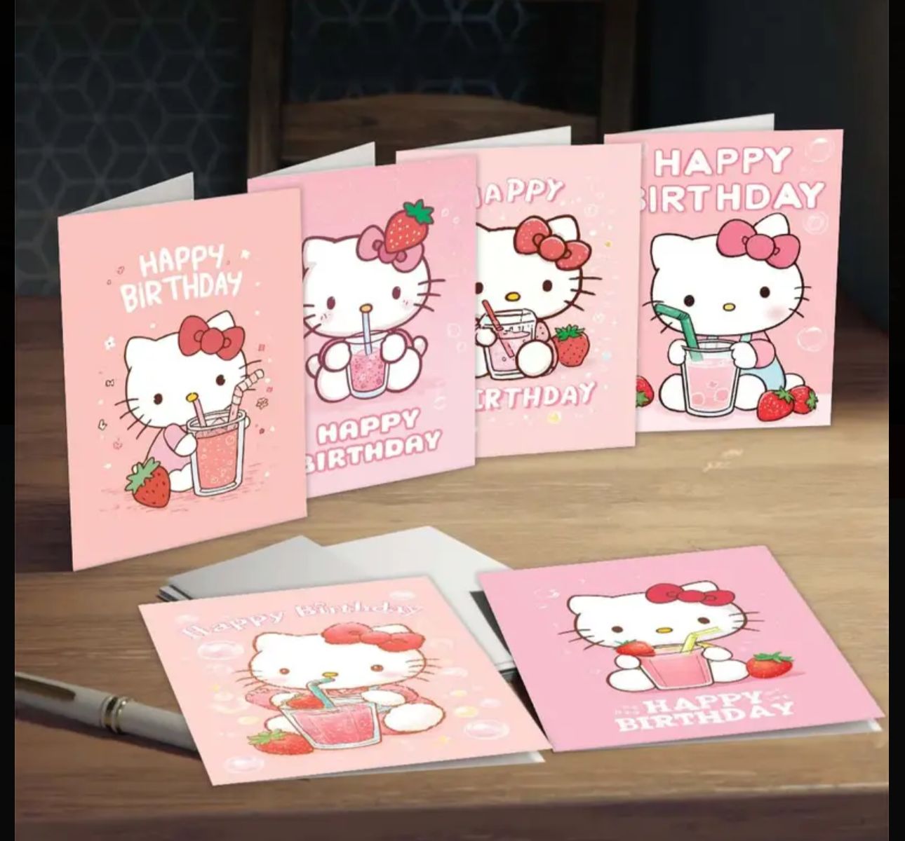 Random Hello kitty birthday card - pink