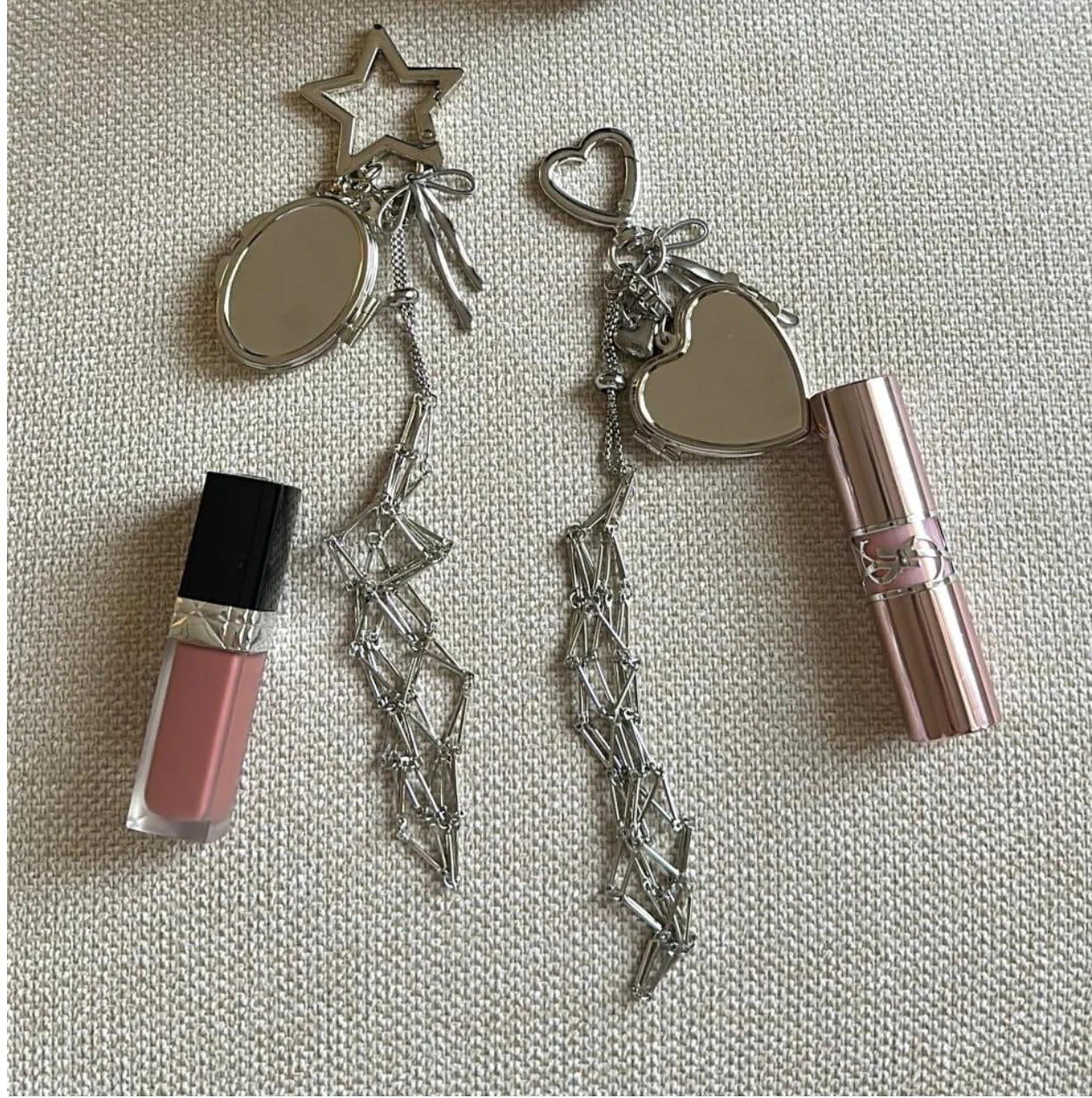 Lipstick holder keychain