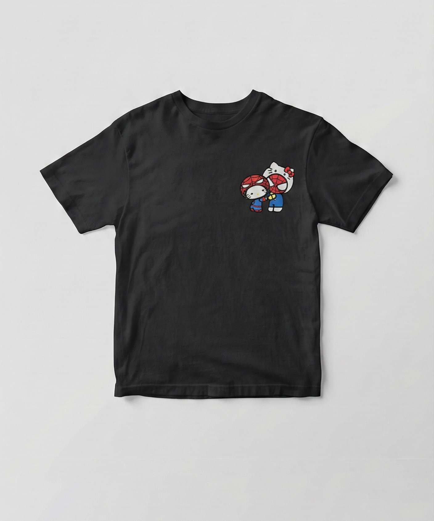 spider man and hello kitty T-shirt