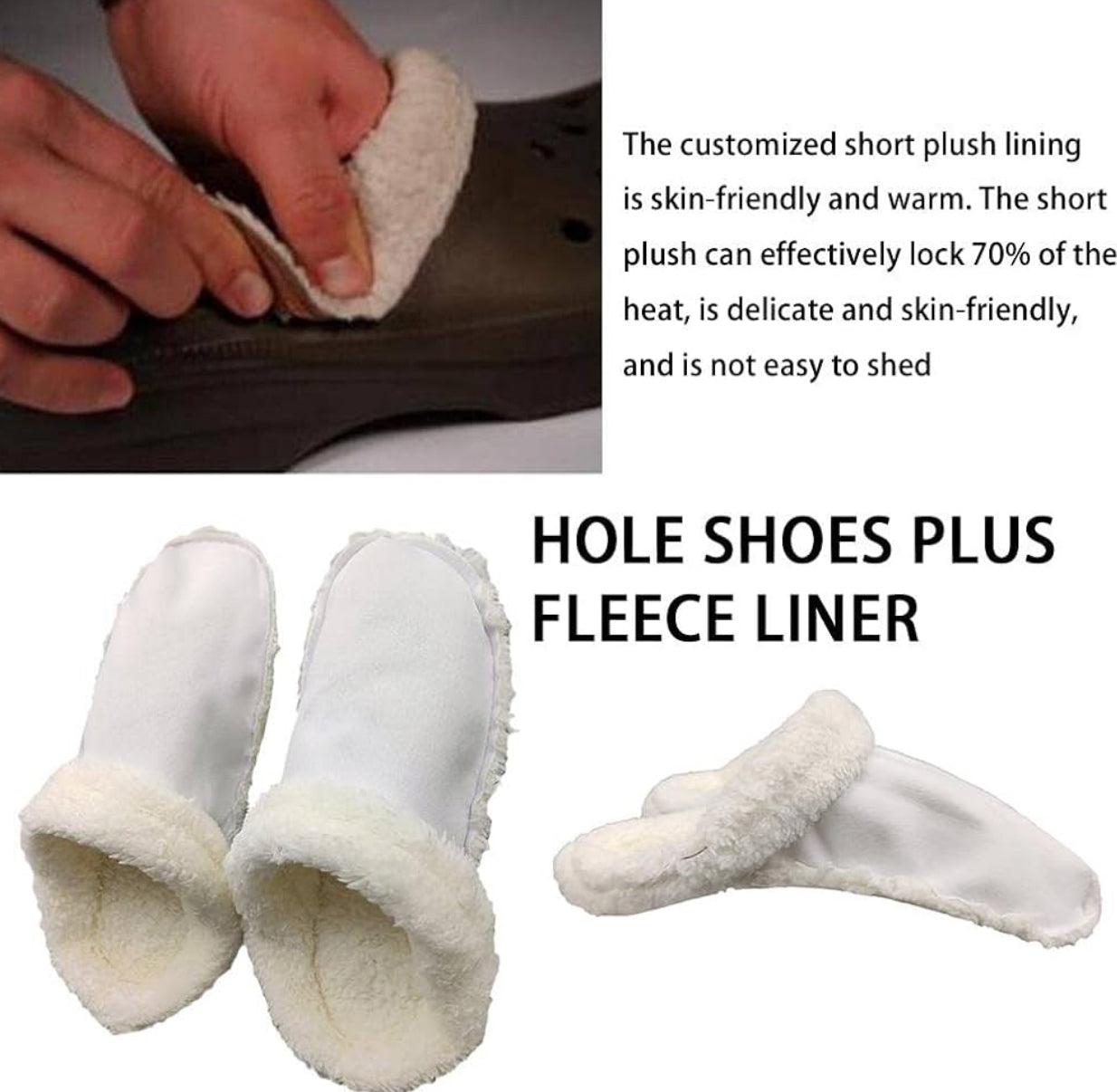 Cozy Winter Warmer Inserts for Rubber Clogs – Removable & Washable