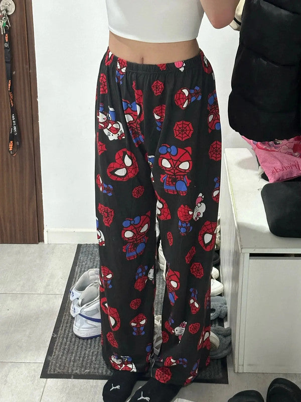Spider man and hello kitty pajama pants (summer material)