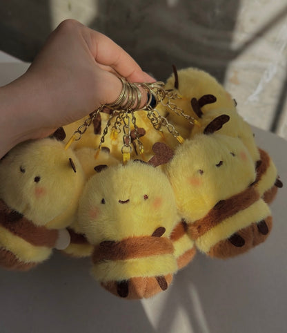 Bee plush keychain