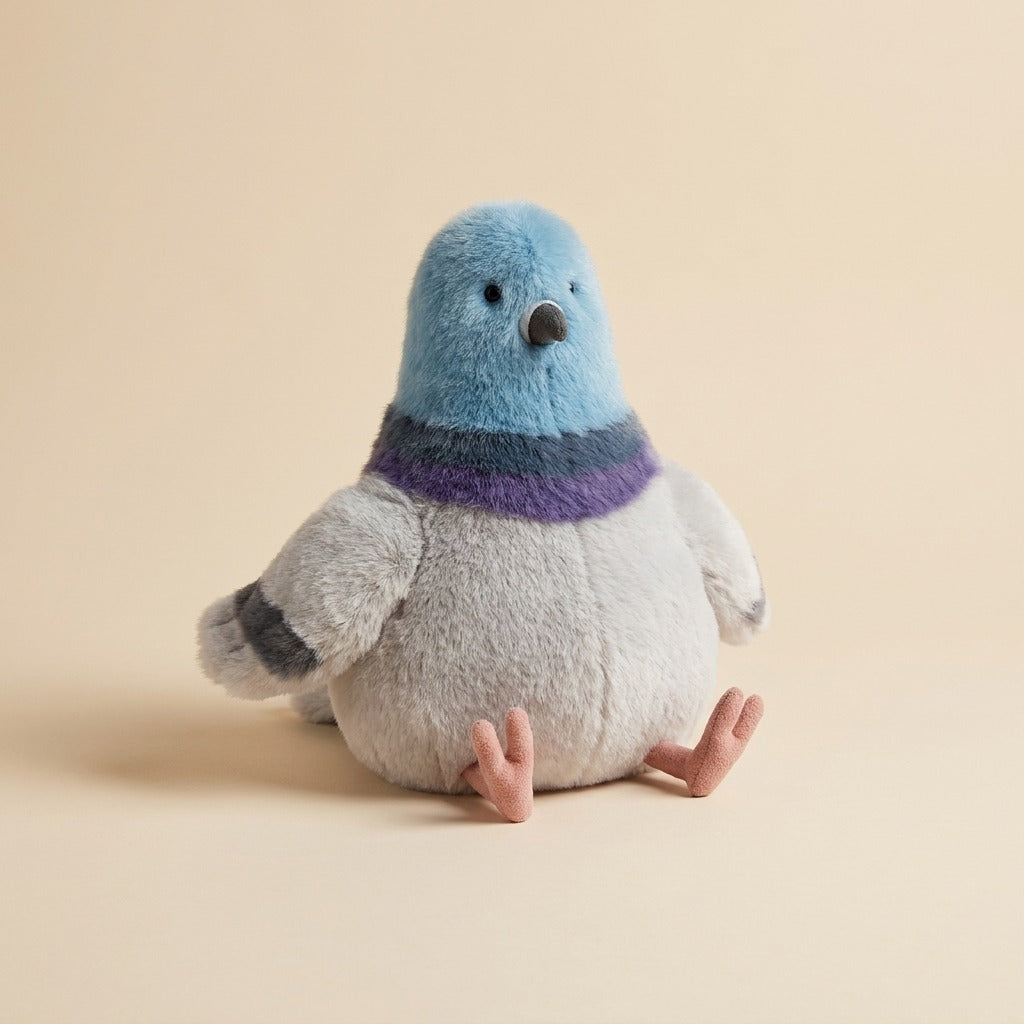Cute Pigeon Plush Toy – Soft Chubby City Bird Stuffed Animal & Desk Decor