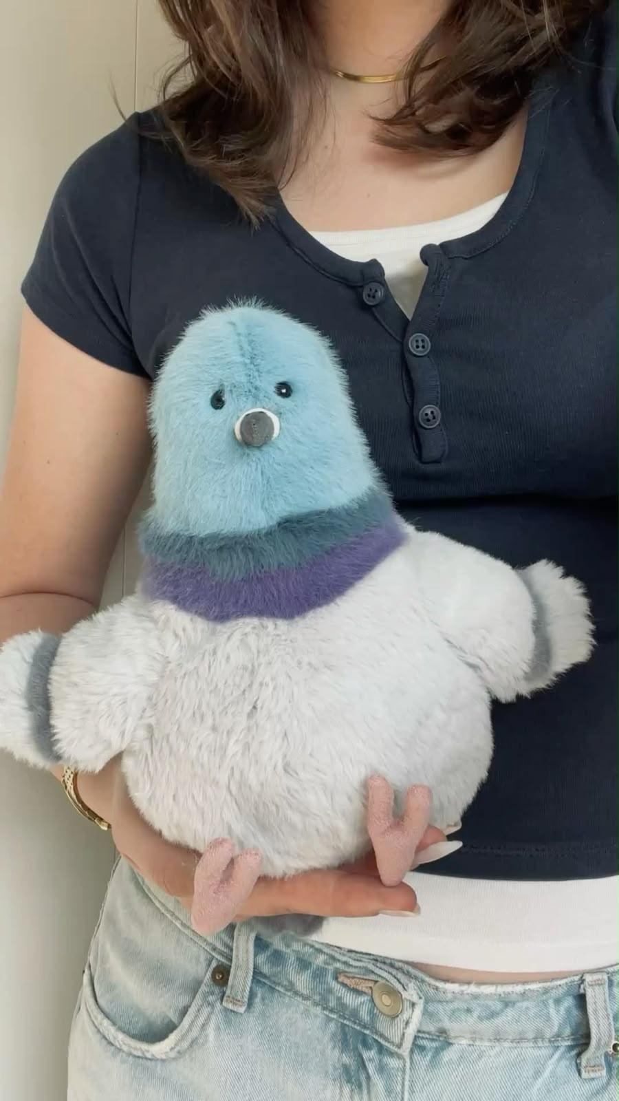 Cute Pigeon Plush Toy – Soft Chubby City Bird Stuffed Animal & Desk Decor