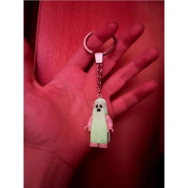 Glow in the dark ghost keychain