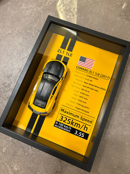 Chevrolet Camaro ZL1 1LE – 3D Diecast Wall Art Display - 32cm x 23cm