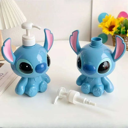 Cute Stitch Soap Dispenser – 750ml Plastic Pump Bottle for Bathroom & Kitchen