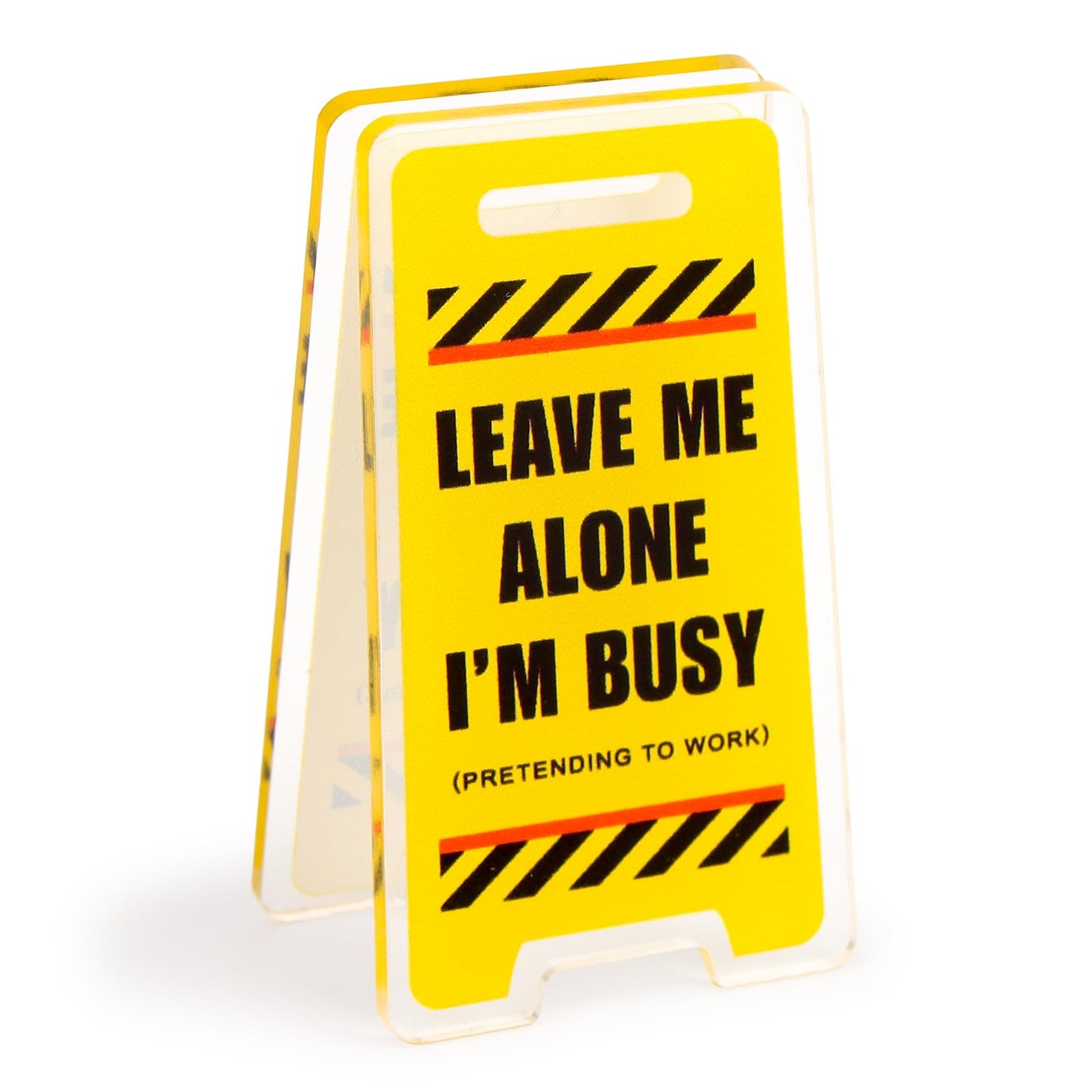 Funny Acrylic Desk Sign,Leave Me Alone, I'm Busy