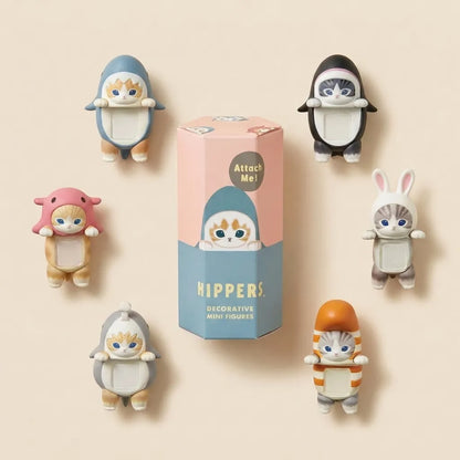 Decorative mini cat figures - hippers - blind box