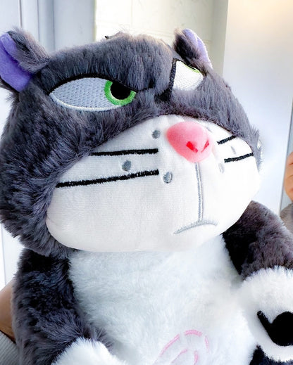 Lucifer angry cat breathing plush toy