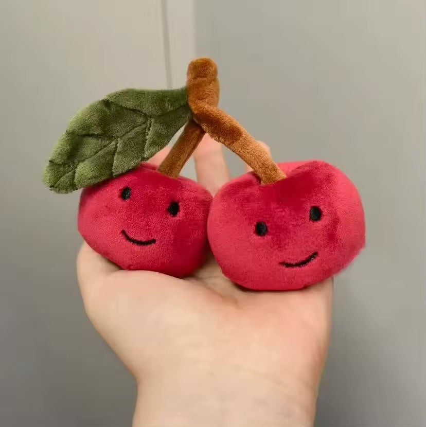 Cherries plush keychains