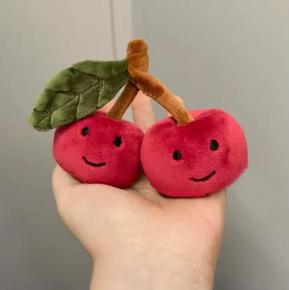 Cherries plush keychains