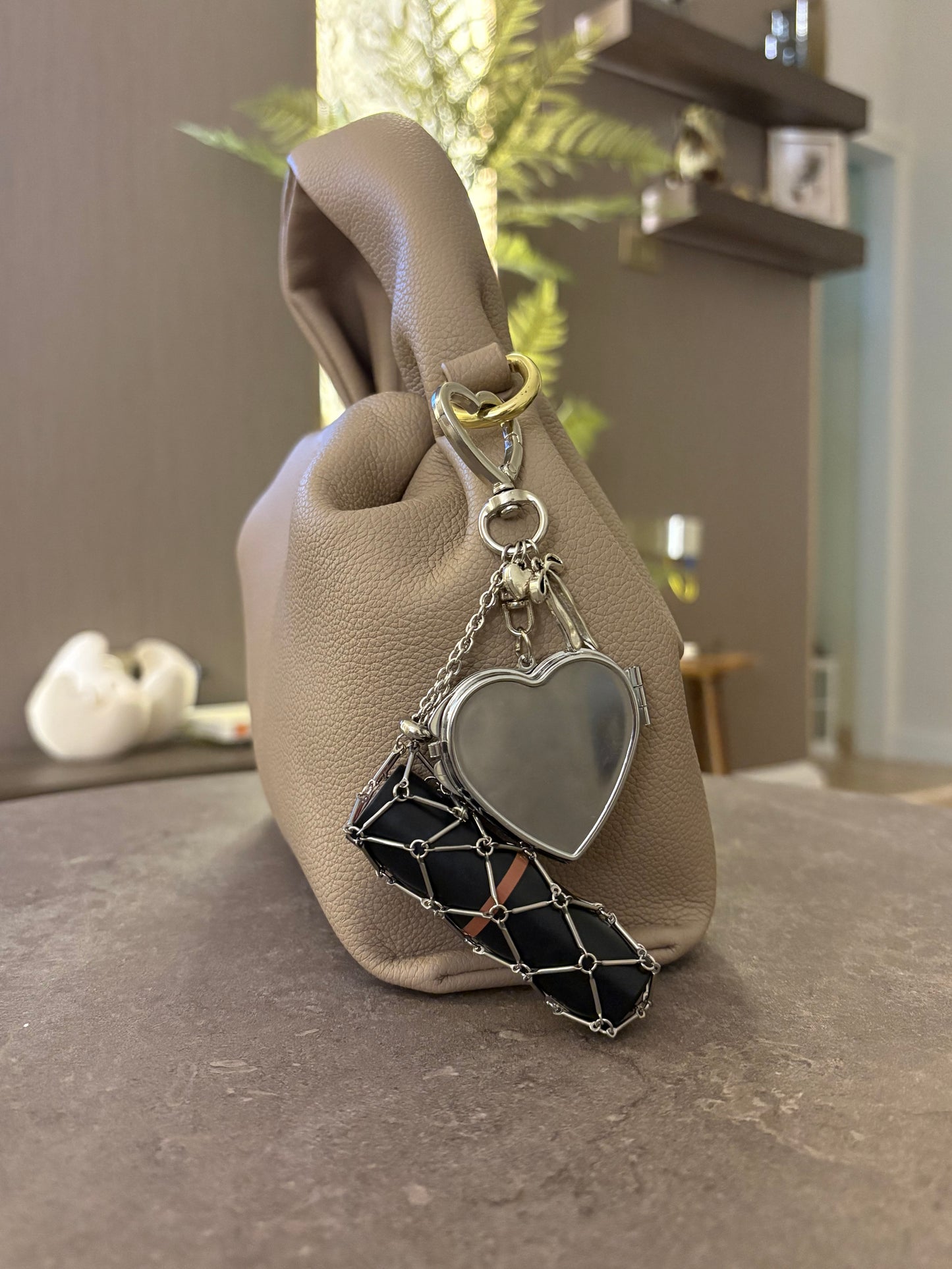 Lipstick holder keychain